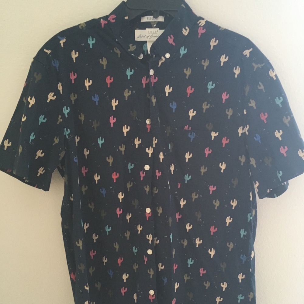 H&M Cactus Shirt Navy M